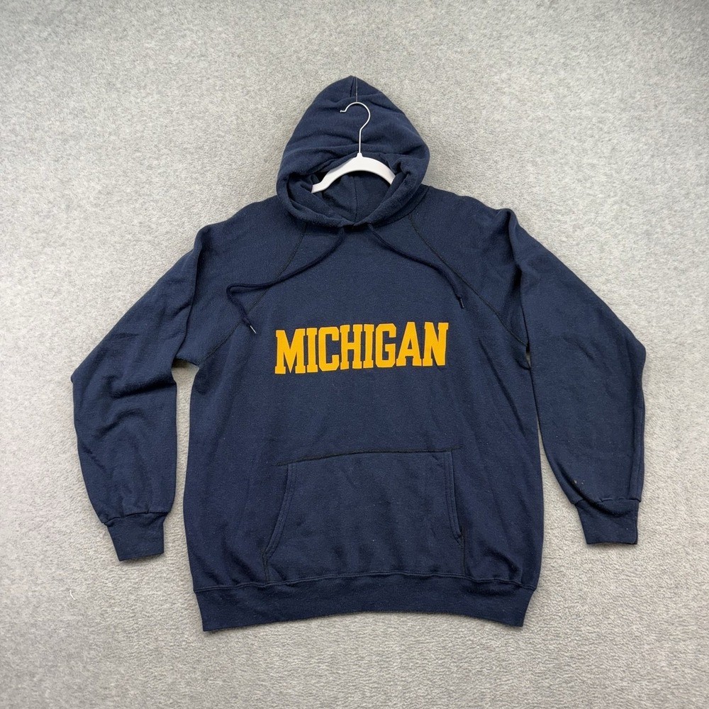 Vintage 70s Sportswear Michigan Wolverines University Hoodie Men's XL 23.5x26"
